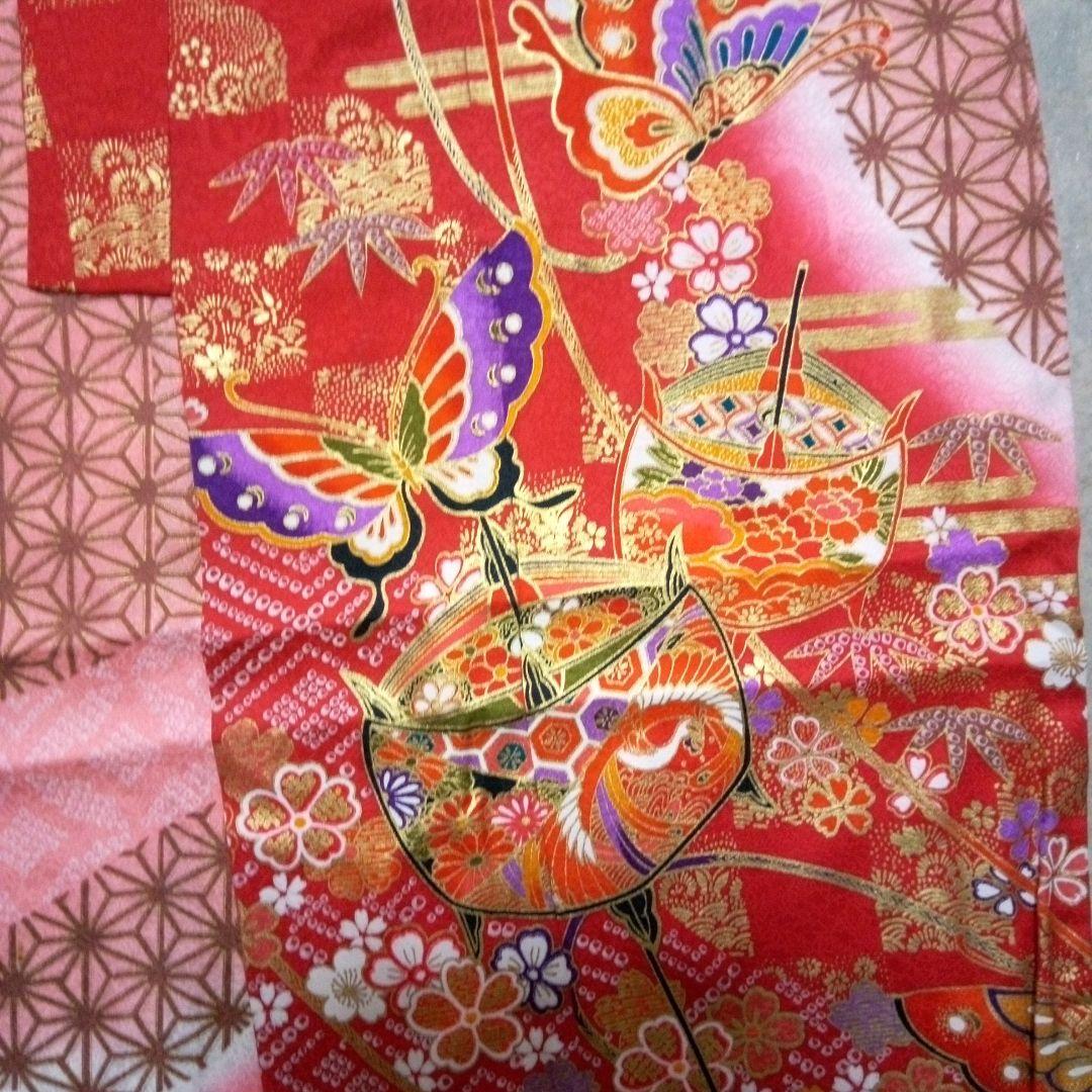 美品【七五三7歳用～ハーフ成人式】振袖フルセット