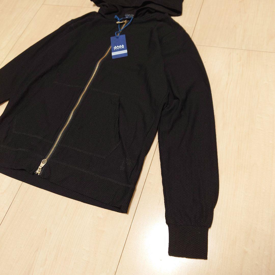 新品 MUTA メッシュジップパーカー ブラック