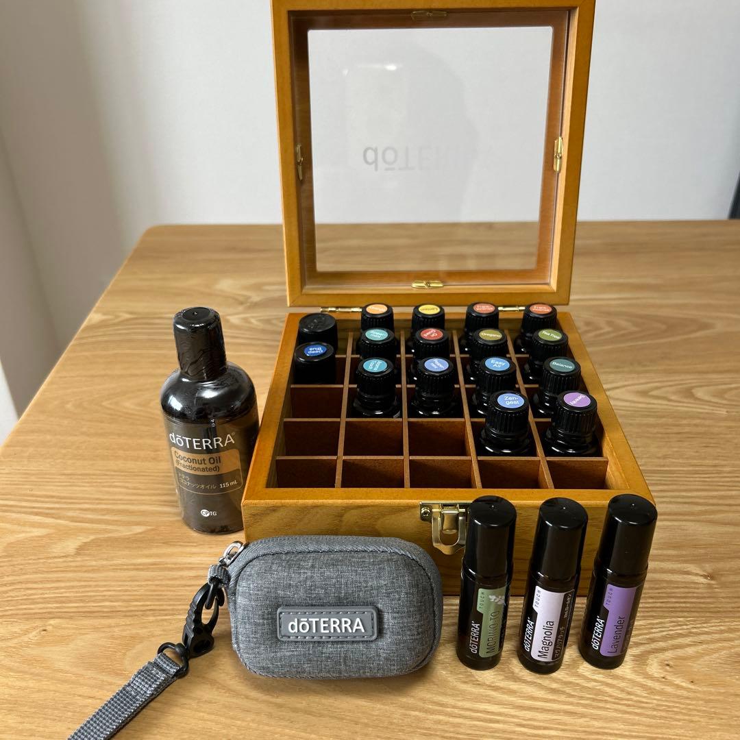 doterra エッセンシャルオイル16本セット 携帯用ミニボトルケース付き