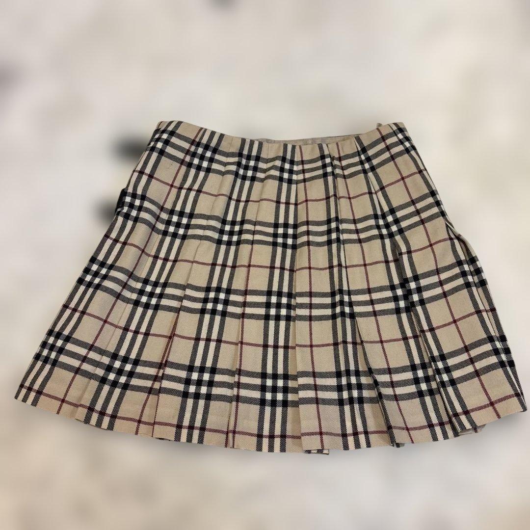 バーバリーブルーレーベル　ミニスカート　ノバチェック　巻きスカート　S