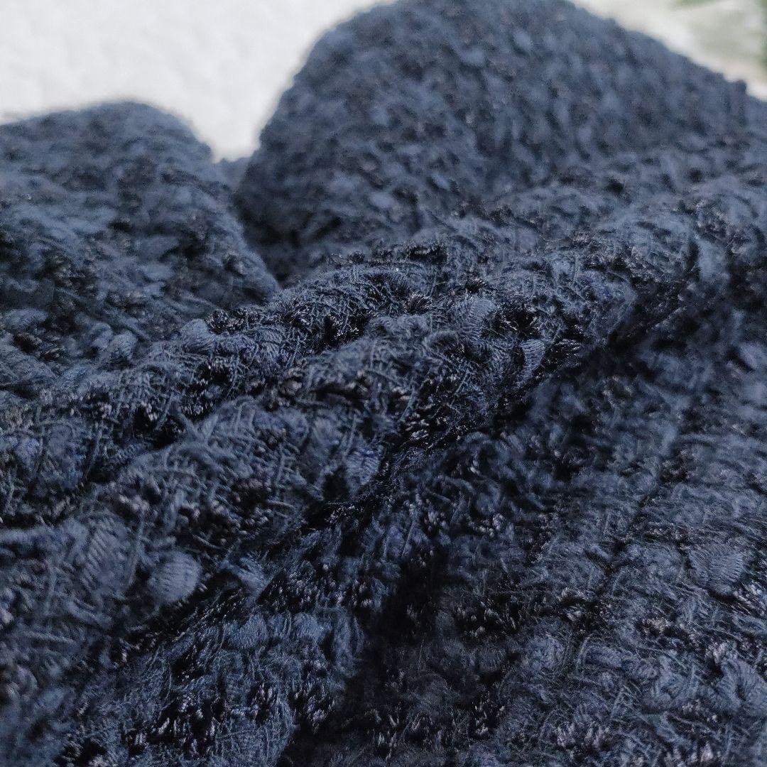 ハンガー付き美品✨FOXEY　パールボタンツイードジャケット　ネイビー　38