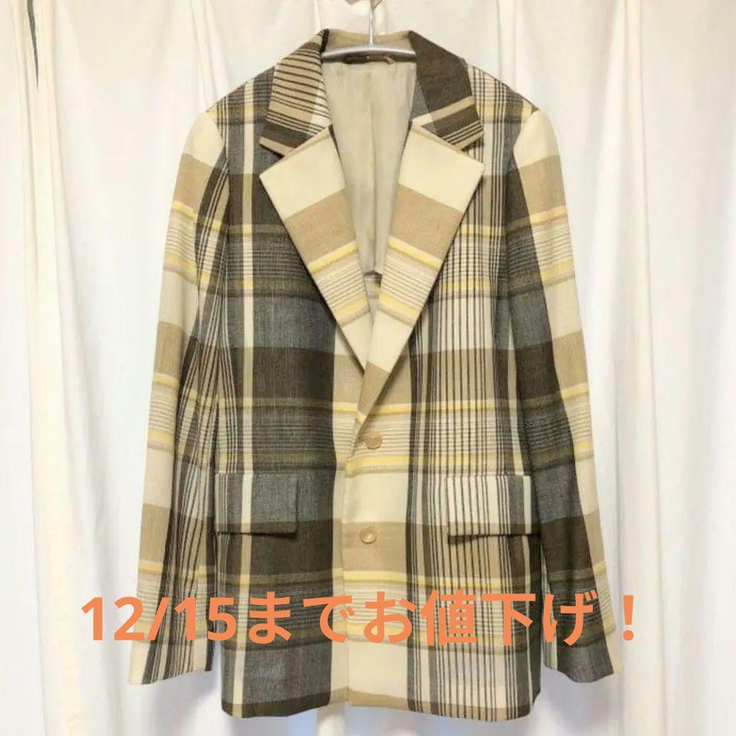 12/15までお値下げ！AURALEE 21SSウールメッシュチェックジャケット