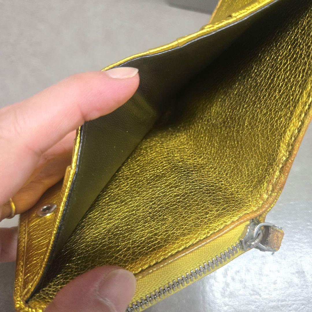 最終価格！BALENCIAGAバレンシアガ アラウンドジップ ゴールド財布 金運