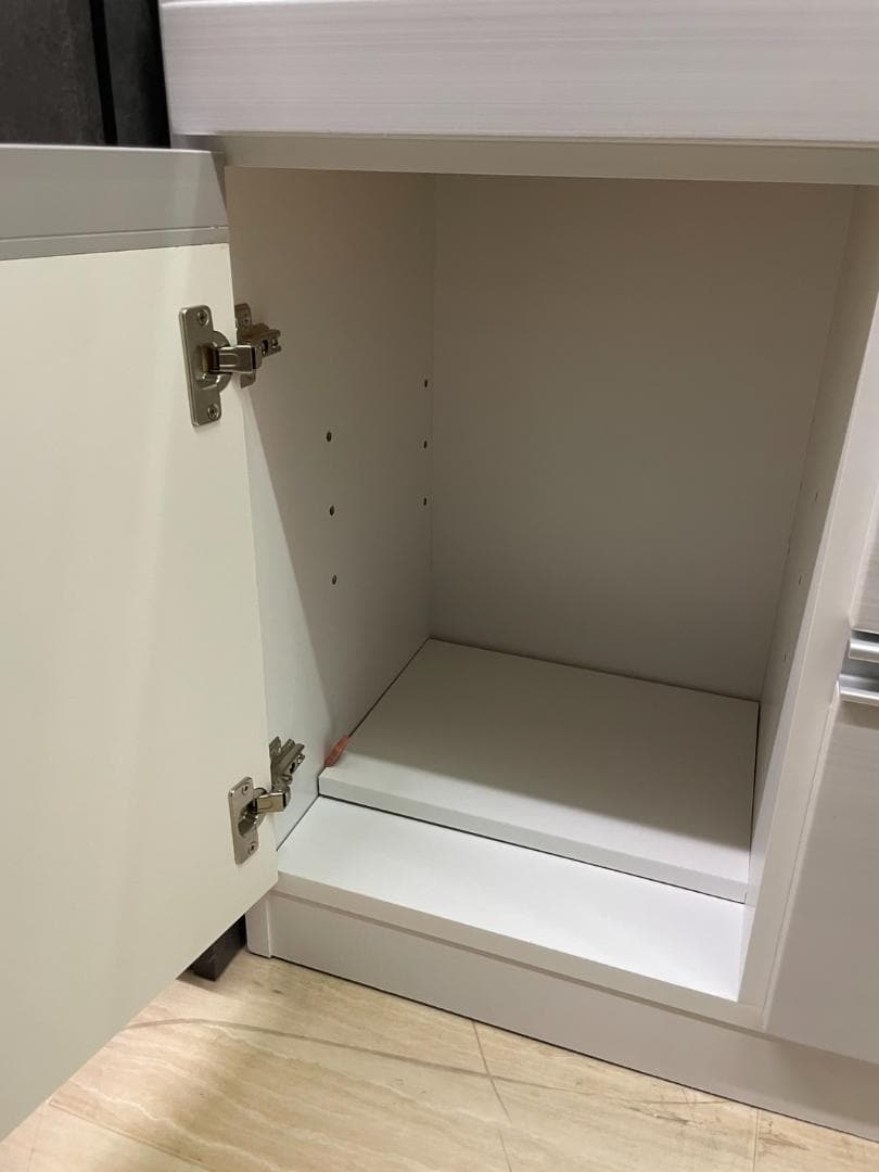 キッチンカウンター　幅120　サイドボード　ホワイト　ラック　食器棚　棚　引出