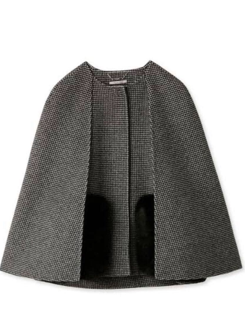 セルフォード ファーポケットリバーケープジャケット 黒 23AW