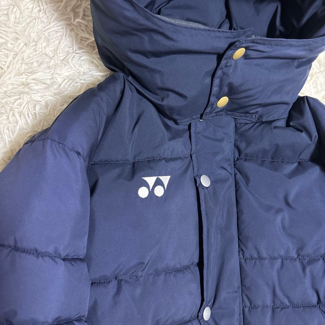 YONEX ベンチコート ネイビー Sサイズ ロゴ フード ヨネックス テニス
