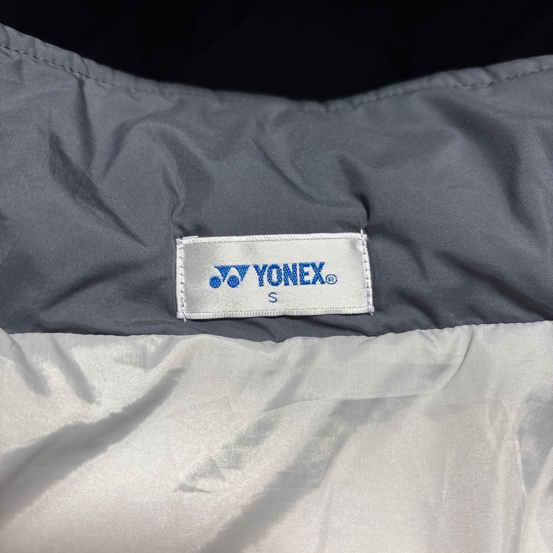 YONEX ベンチコート ネイビー Sサイズ ロゴ フード ヨネックス テニス