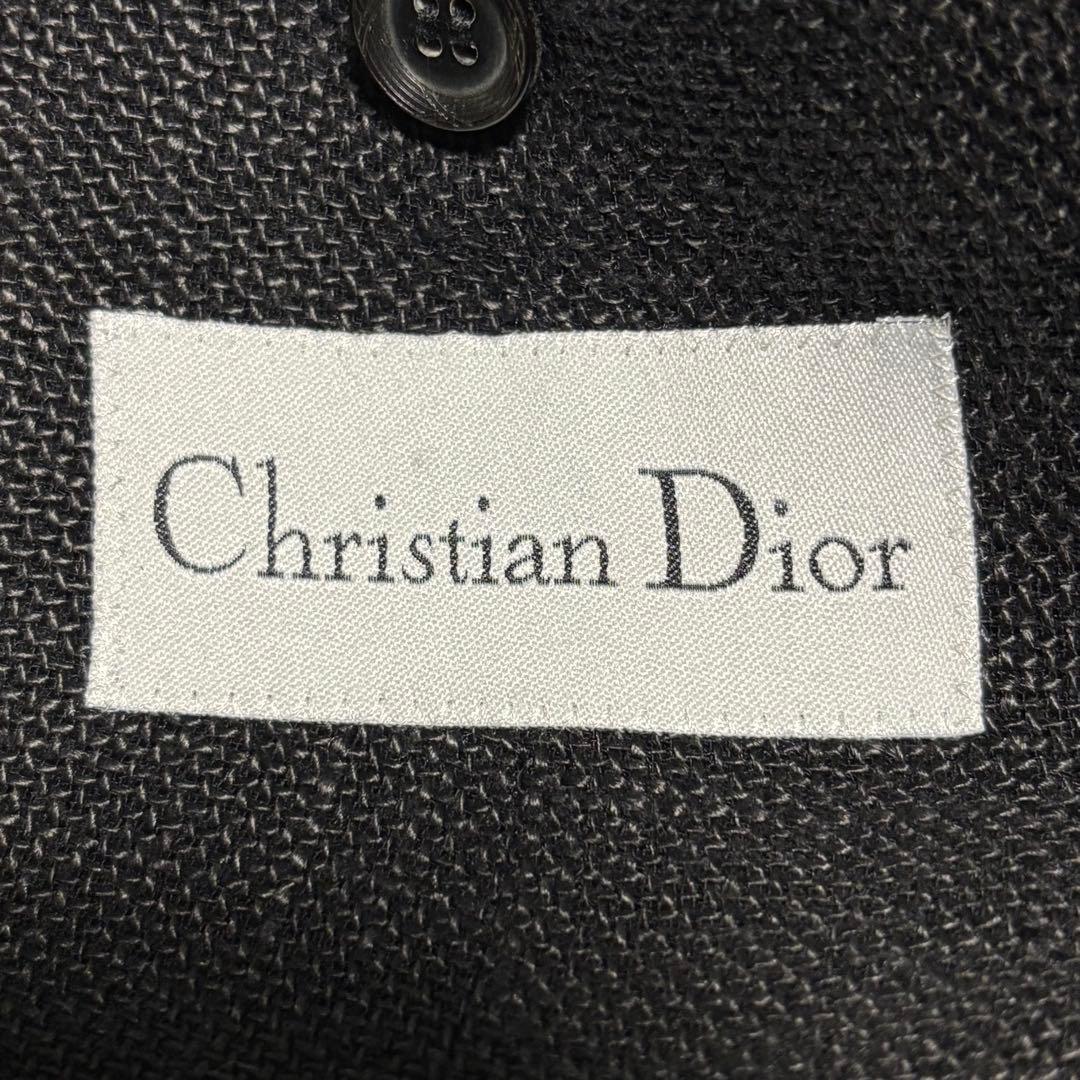 希少 90's ディオール テーラードジャケット ダブル リネン メタルボタン