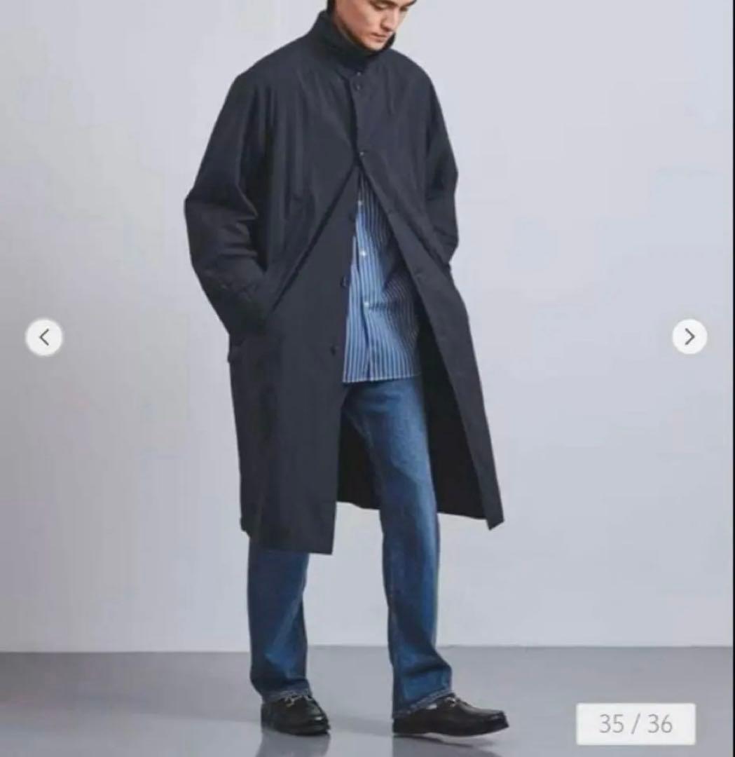 【上質】ステンカラーコート M ネイビー ダントツ撥水 ユナイテッドアローズ