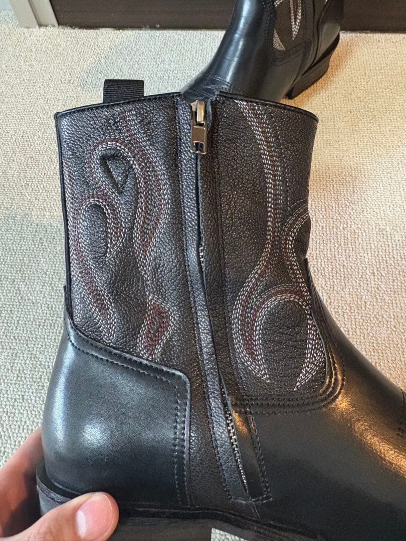 Flame Zip-up Heel Boot ブーツ　サイドジップ　us8.5