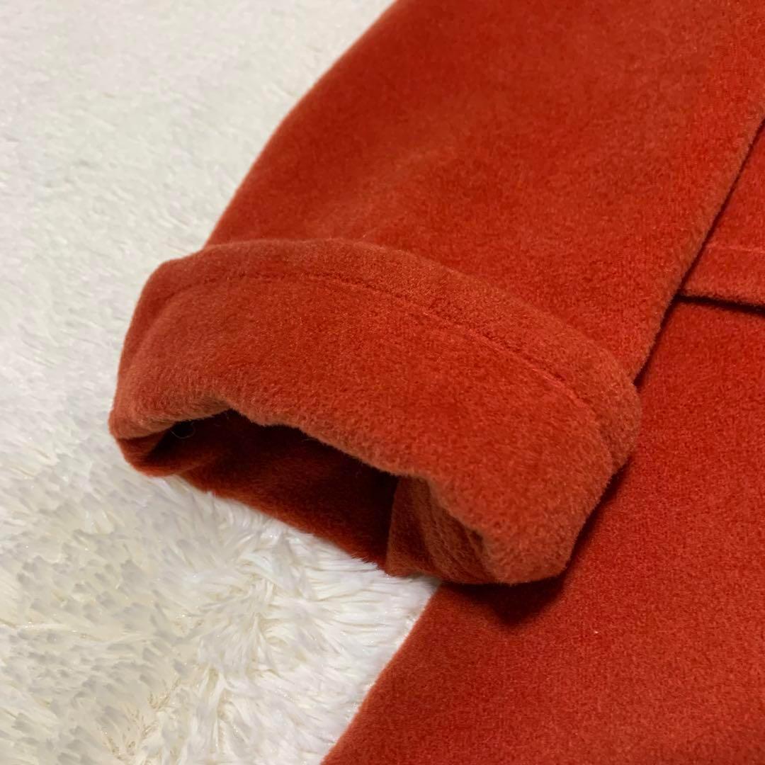 極美品　マックスマーラ　バージンウール　ロングコート　白タグ　M レッド