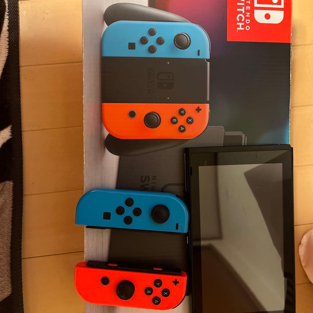 Nintendo Switch 本体 青/赤カセット付き