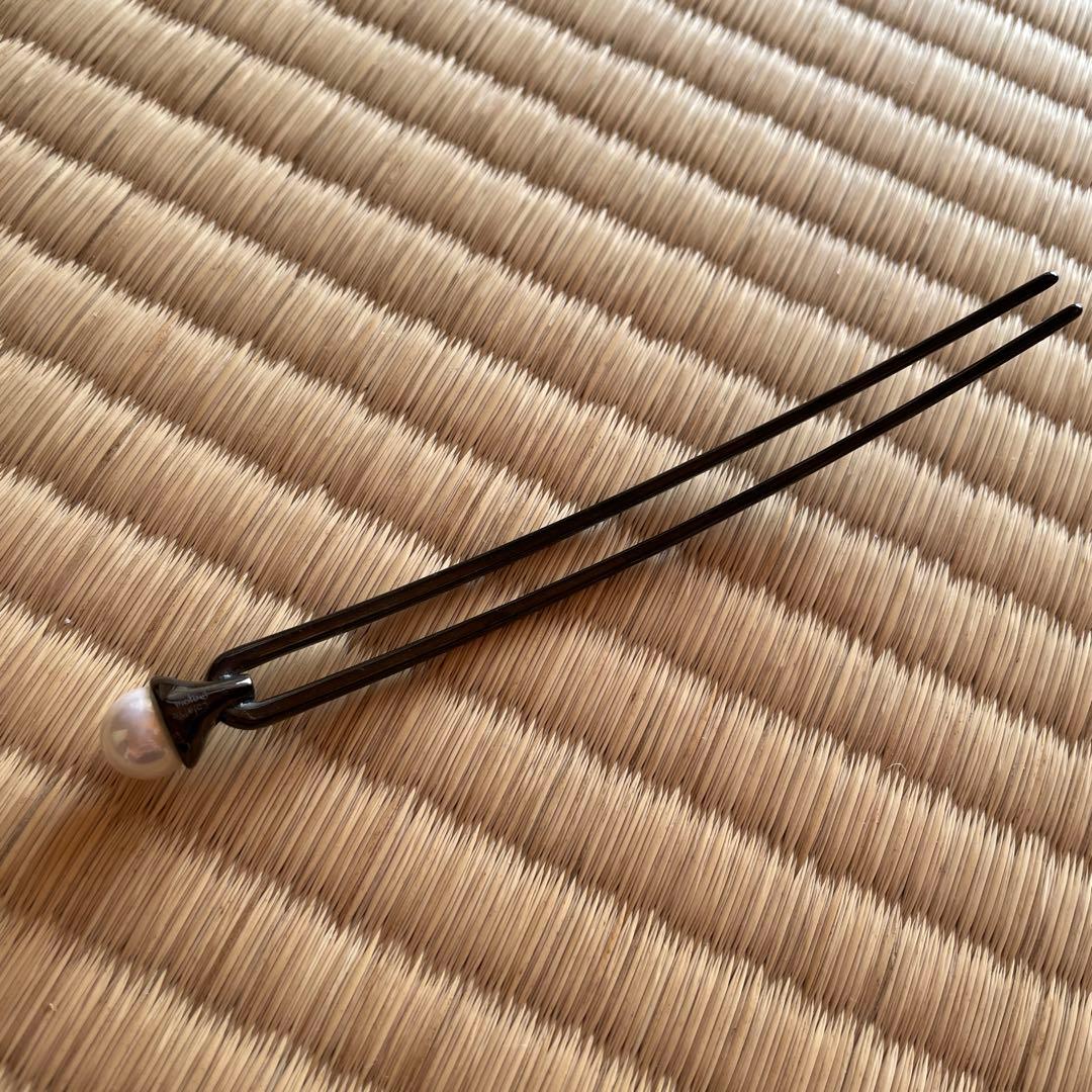 コレットマルーフ　パール　ヘアピン　ブラック