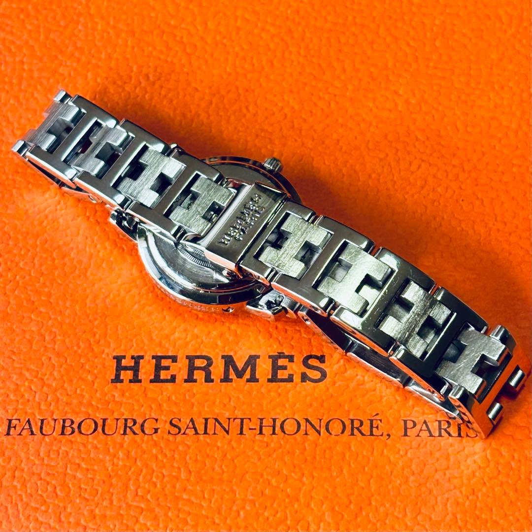 【HERMES】✨極美品✨ エルメス クリッパー レディース 腕時計 ネイビー
