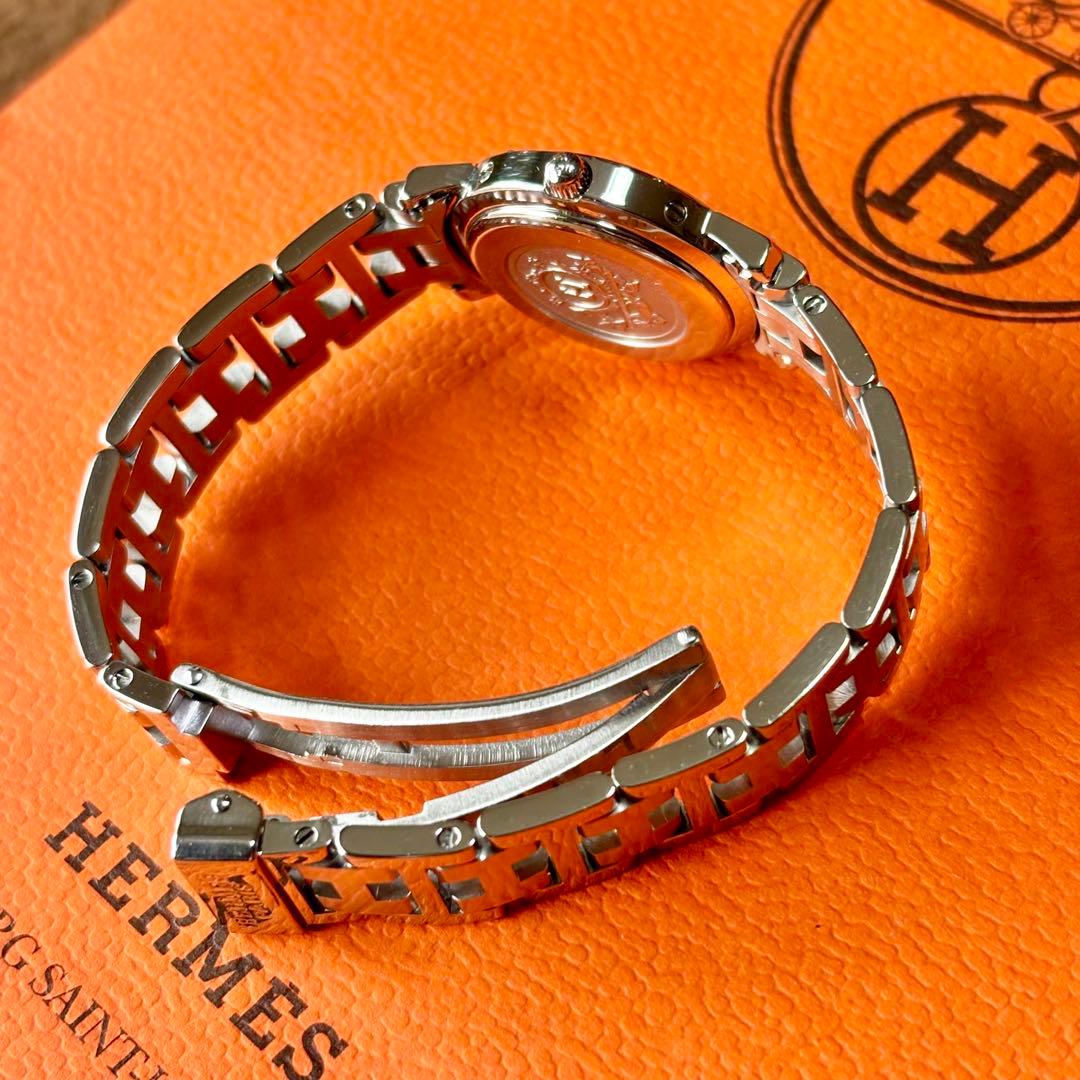 【HERMES】✨極美品✨ エルメス クリッパー レディース 腕時計 ネイビー