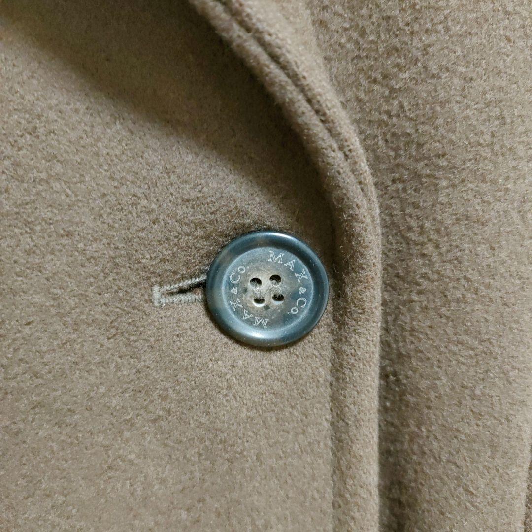 【マックスアンドコー】ロングチェスターコート　ブラウン　40　かっちりめ　シック