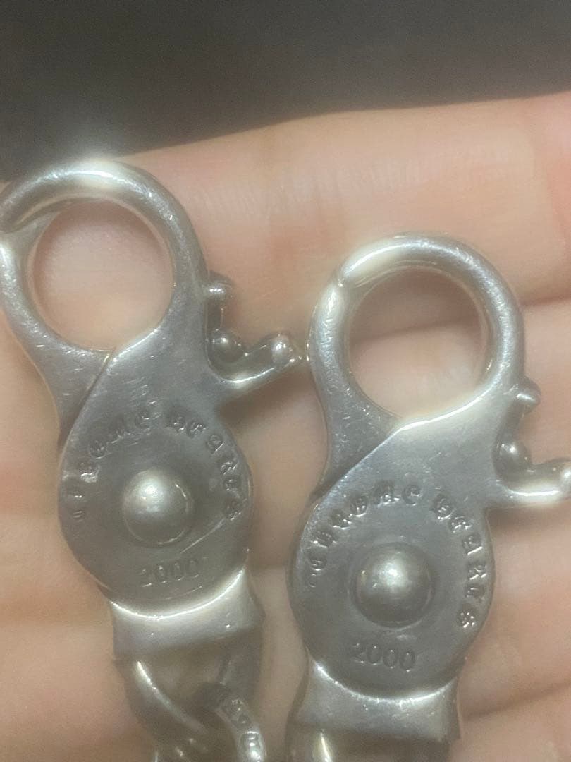 ダブルBリング　シルバー925 ウォレットチェーン　177g