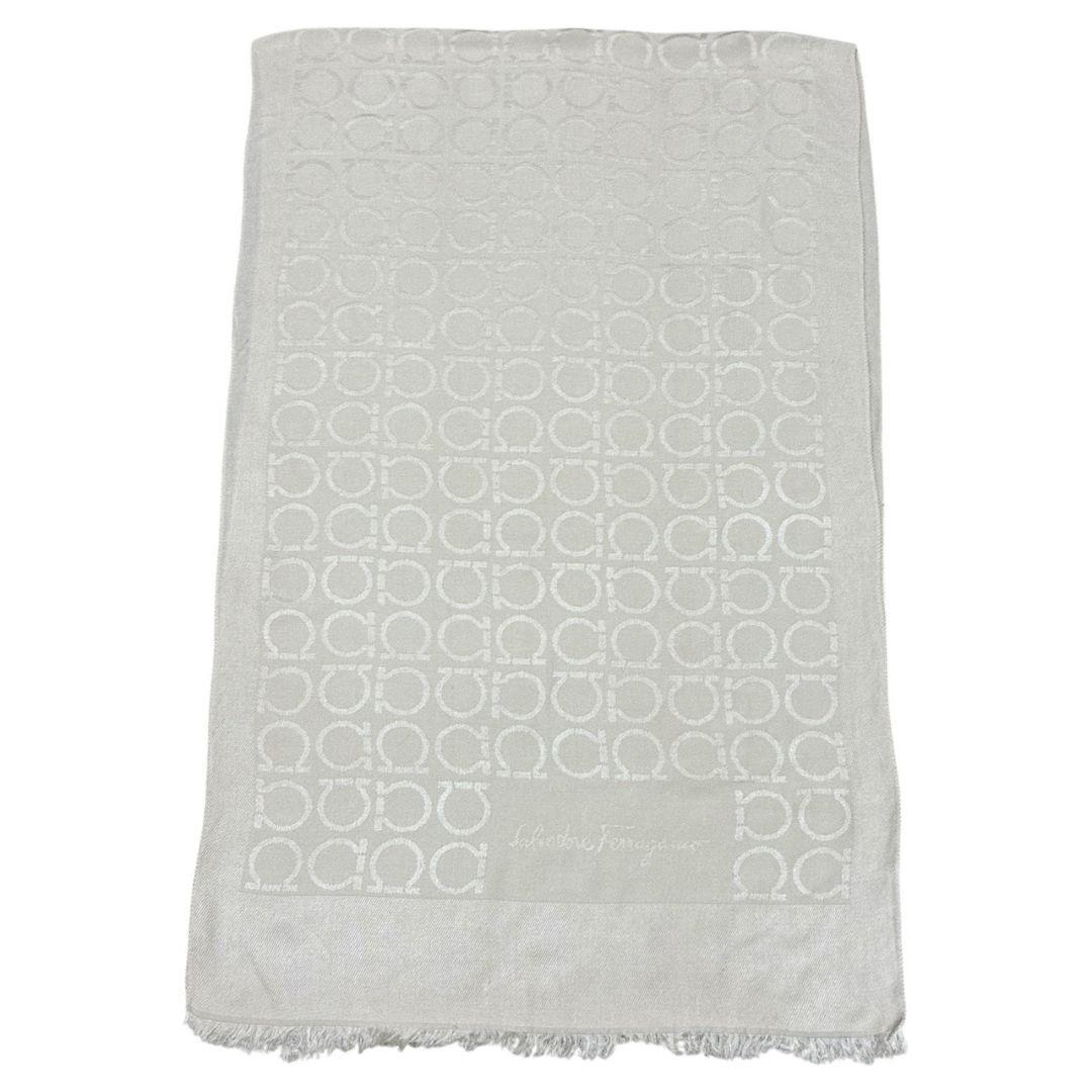 美品✨サルヴァトーレフェラガモ 大判ストール ショール 総柄 ガンチーニ 人気柄