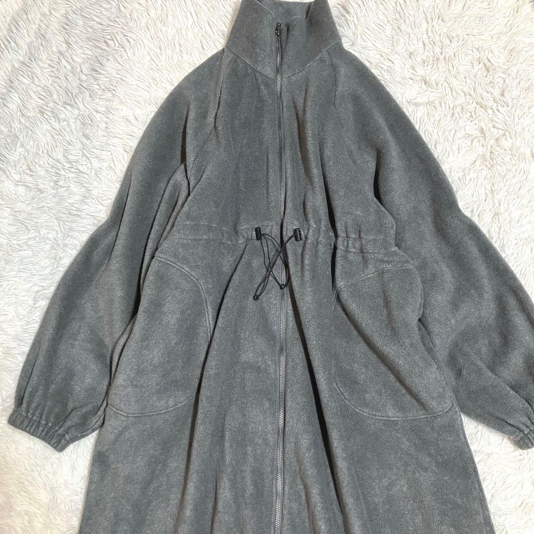 CLOCHE クロシェ フリース ロングワンピース コート ドローコード M