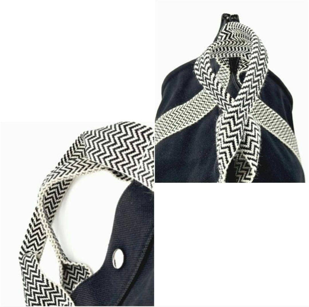 エルメス　カンヌPM　トートバッグ　キャンバス　ブラック系　【廃盤】