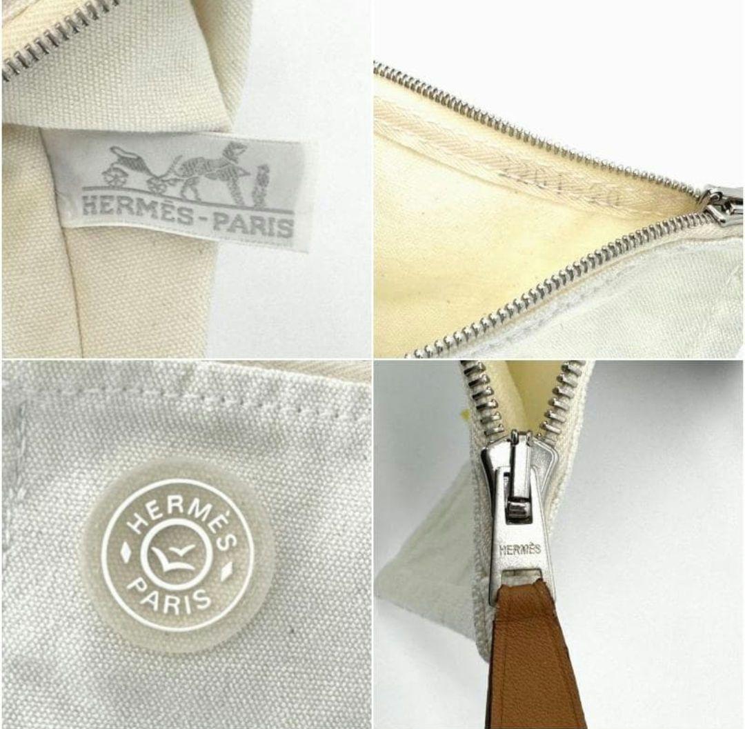 エルメス　カンヌPM　トートバッグ　キャンバス　ブラック系　【廃盤】