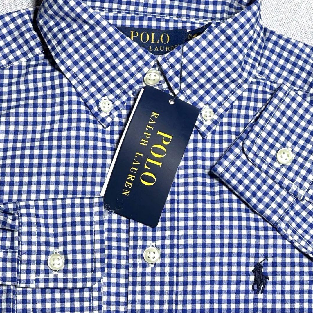 【新品】ラルフローレン 160cm/ボーイズL/メンズS チェックポプリンシャツ