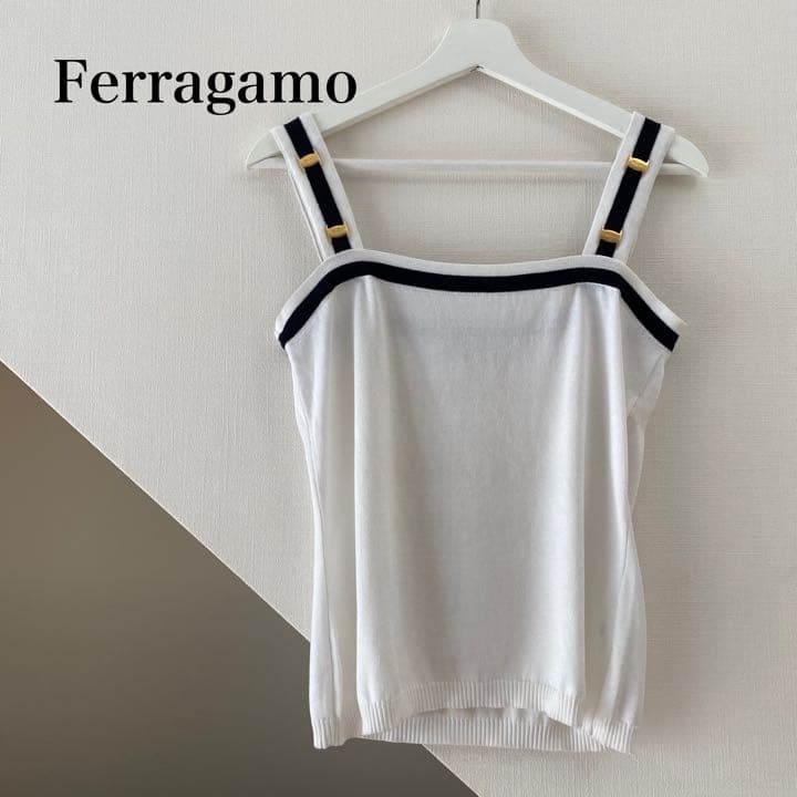 【Salvatore Ferragamo】デザインキャミソール