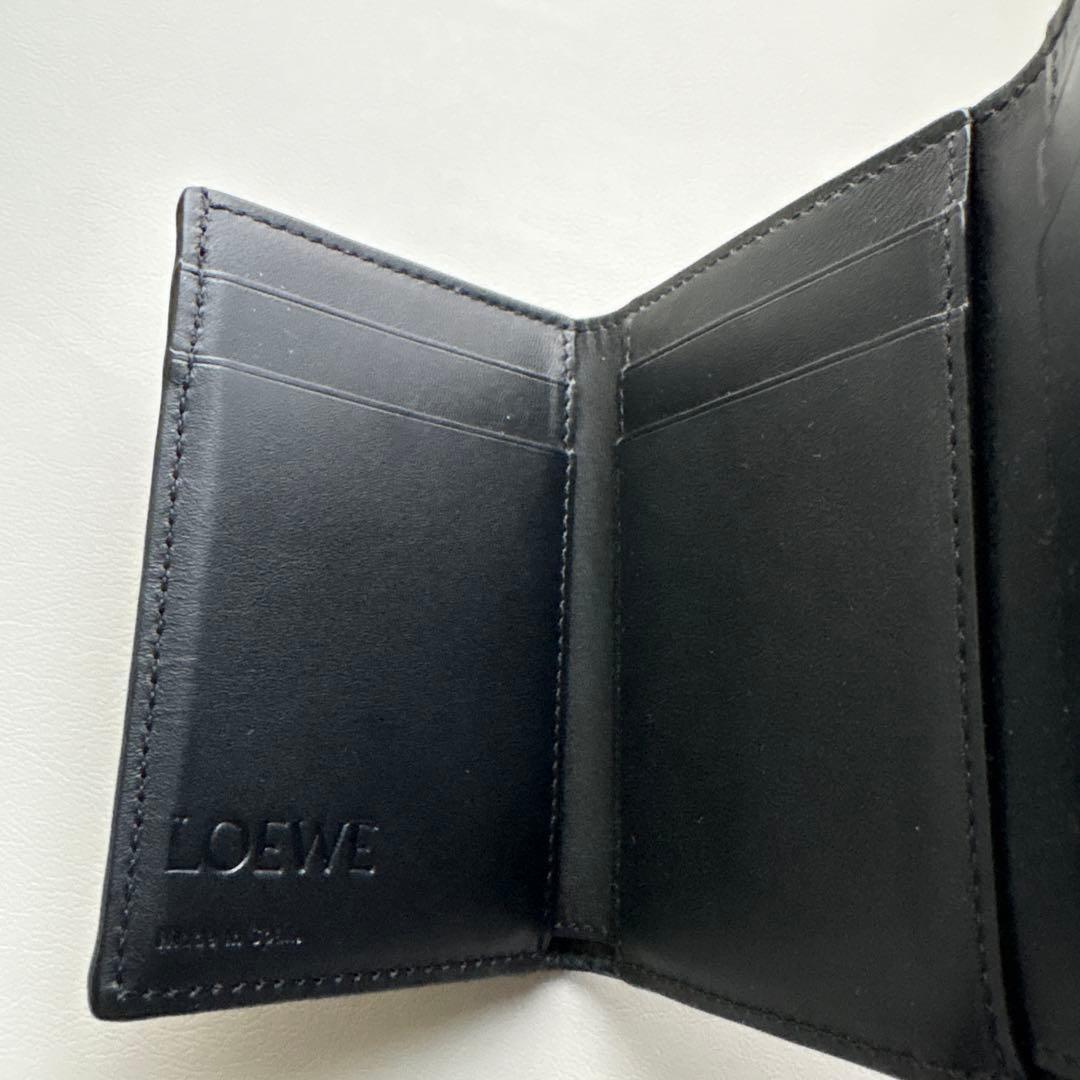 小物 LOEWE TRIFOLD WALLET BLACK