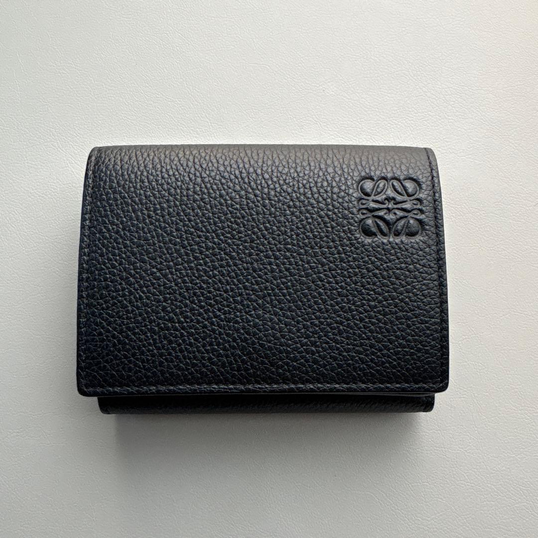 小物 LOEWE TRIFOLD WALLET BLACK