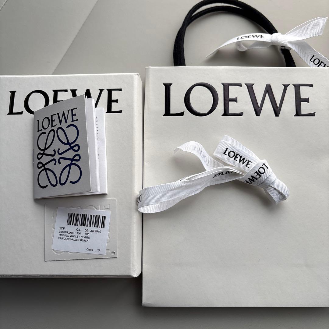 小物 LOEWE TRIFOLD WALLET BLACK