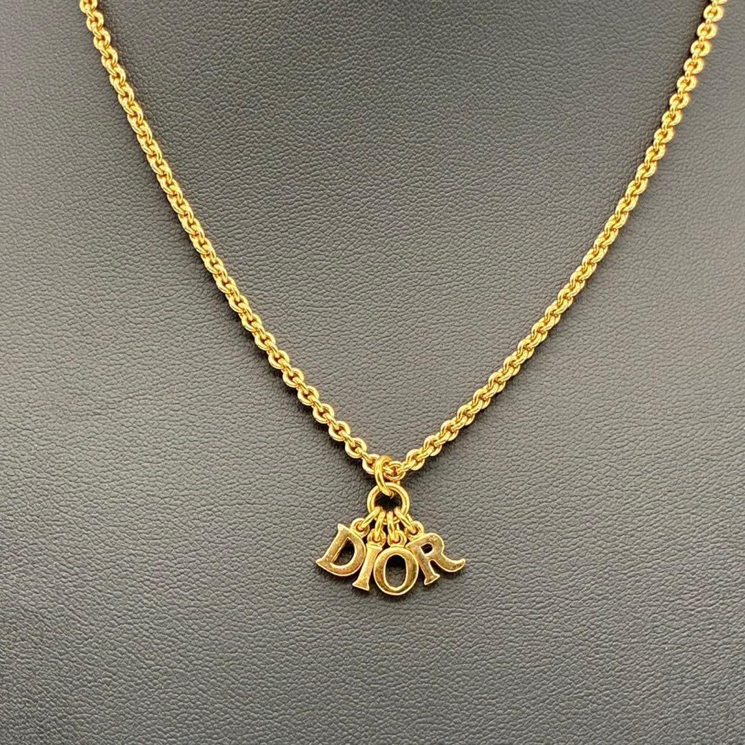 Christian Dior クリスチャンディオール ロゴ モチーフ ネックレス