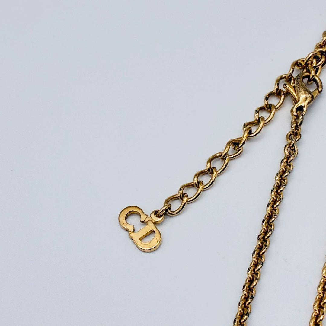 Christian Dior クリスチャンディオール ロゴ モチーフ ネックレス
