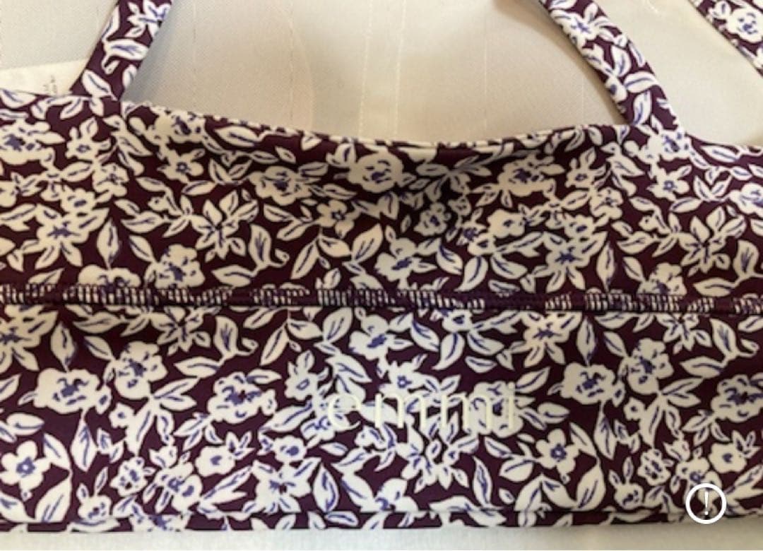 新品　emmi yoga エミヨガ　フラワーレギンス　小豆色×藤色S