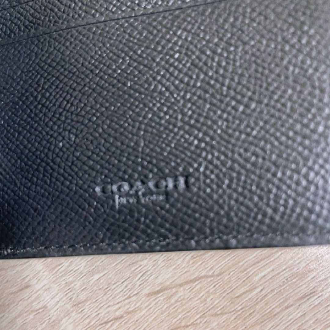 美品⭐️【COACH】コーチ レザー財布 マネークリップ 二つ折り カード8ポケ