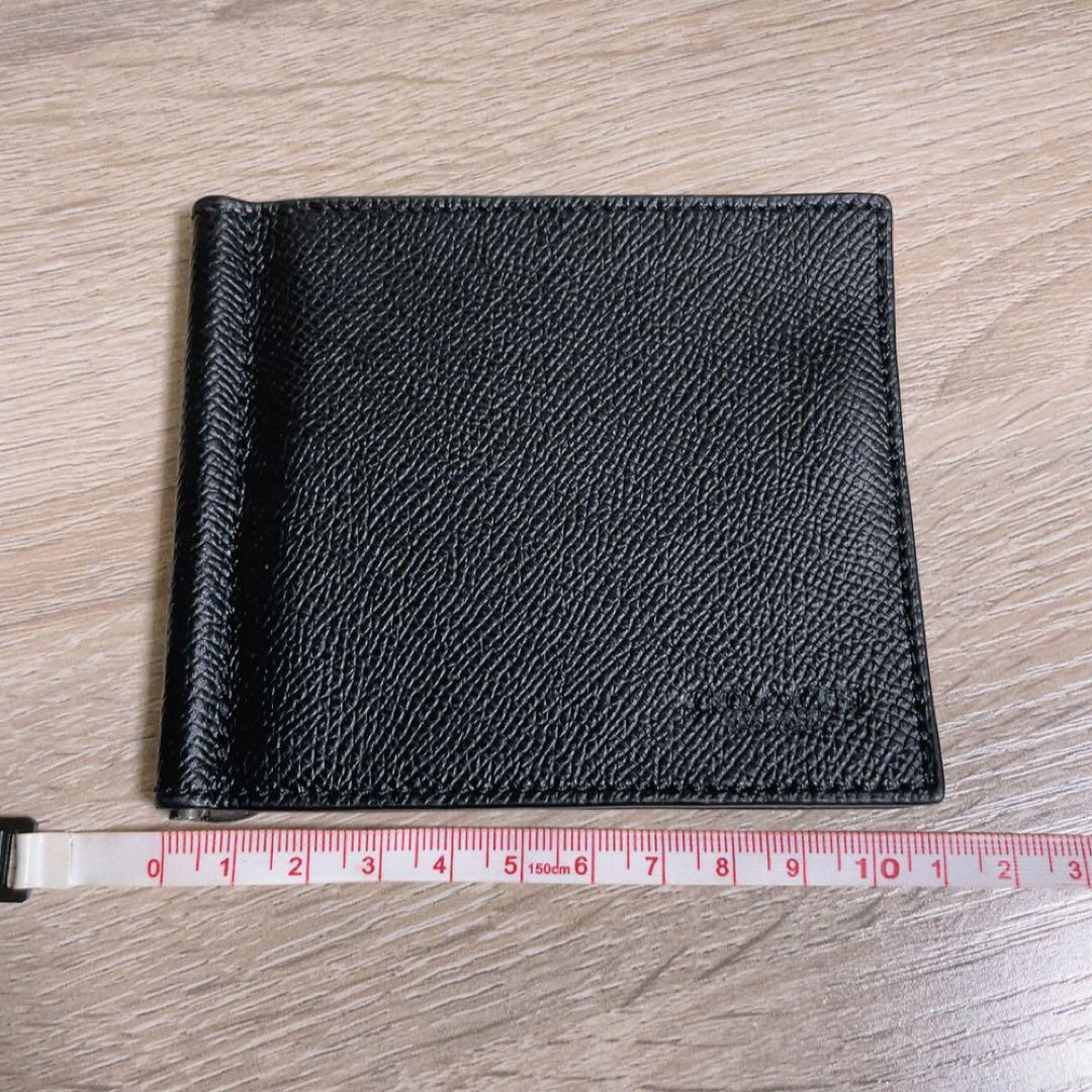 美品⭐️【COACH】コーチ レザー財布 マネークリップ 二つ折り カード8ポケ
