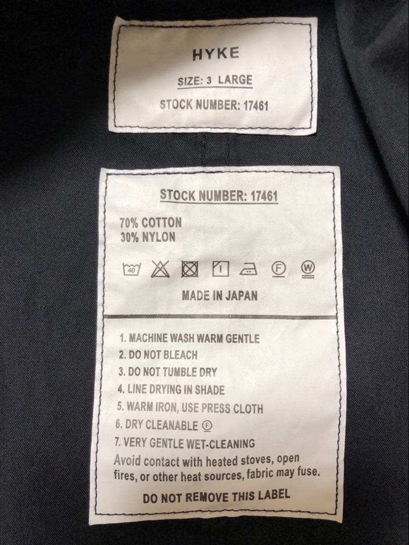 【HYKE(ハイク)】N/C TYPE M-65 FIELD COAT