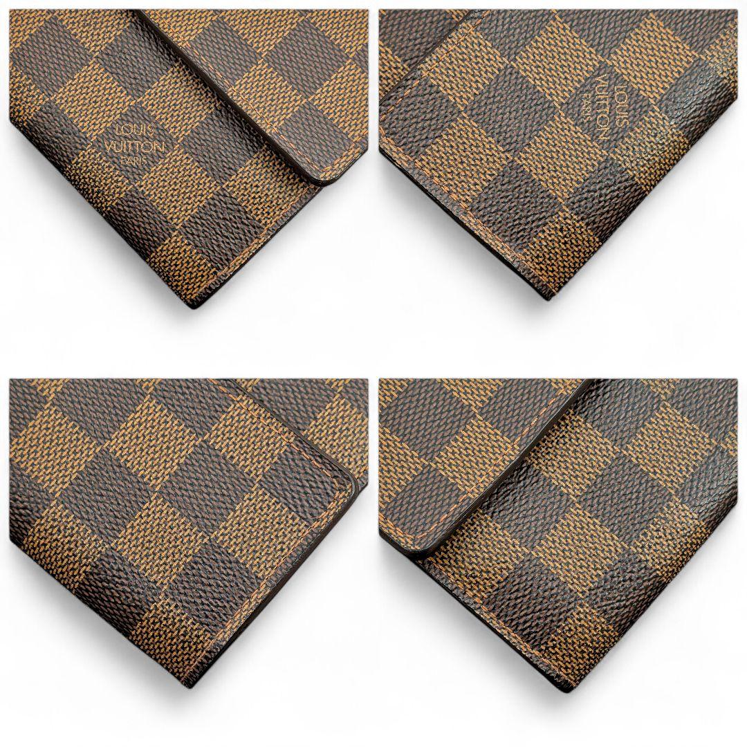 【美品】ルイヴィトン ダミエ エベヌ ポシェット ポルトモネ クレディ 長財布