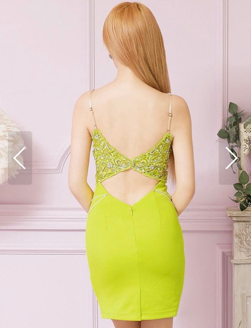 エンジェルアール　ビジュー　キャバドレス　キャミドレス　ターコイズ　タイト　ミニ