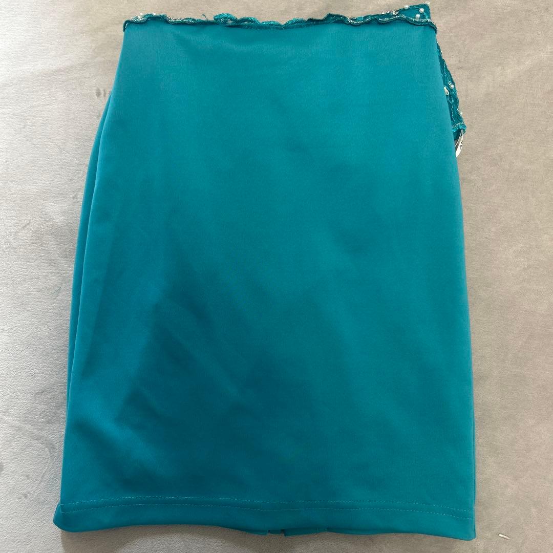 エンジェルアール　ビジュー　キャバドレス　キャミドレス　ターコイズ　タイト　ミニ