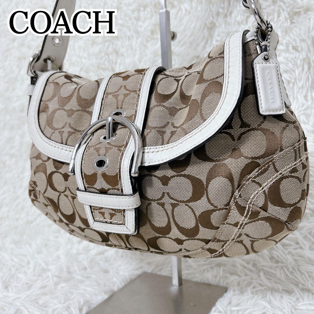 COACH コーチ　ソーホー シグネチャー ワンショルダー　バッグ　総柄　cc