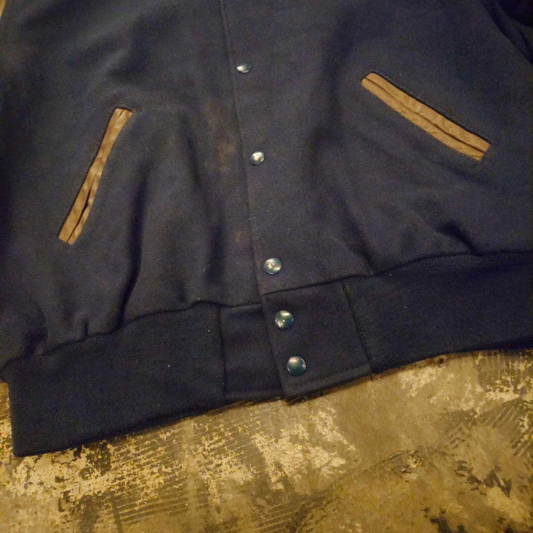 HOLLOWAY ホロウェイ スタジャン ネイビー USA製 XL 4866