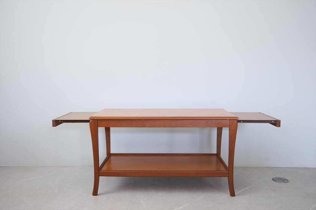 英国アンティークチーク古木コーヒーテーブル/木製机/ローテーブル(89-54)