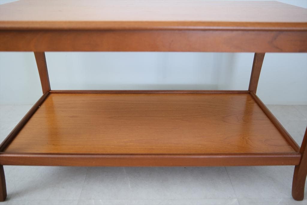 英国アンティークチーク古木コーヒーテーブル/木製机/ローテーブル(89-54)