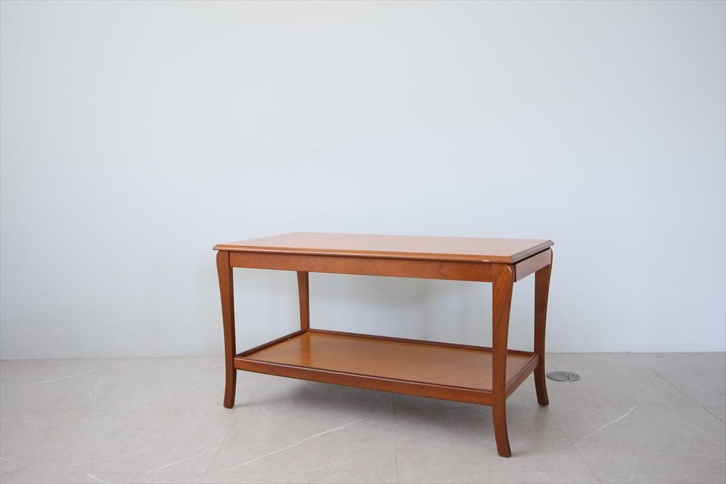 英国アンティークチーク古木コーヒーテーブル/木製机/ローテーブル(89-54)