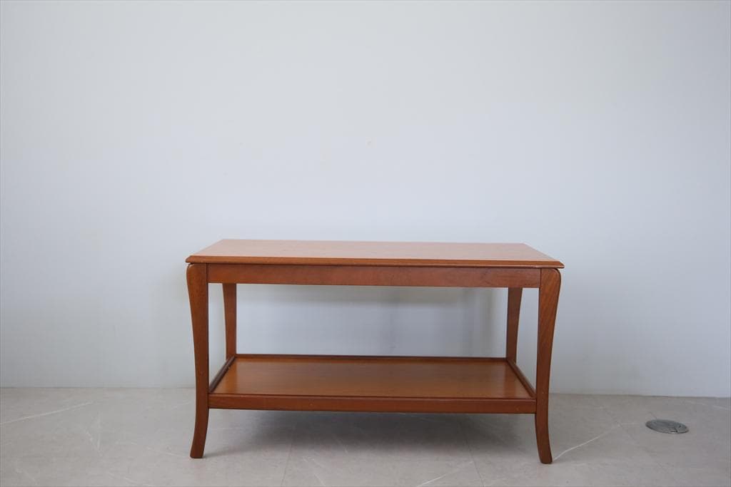 英国アンティークチーク古木コーヒーテーブル/木製机/ローテーブル(89-54)