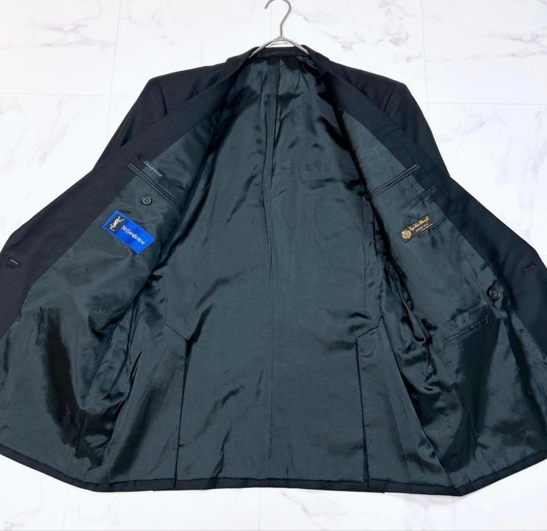 YSLイブサンローラン　ダブルスーツ　セットアップ　ブラック