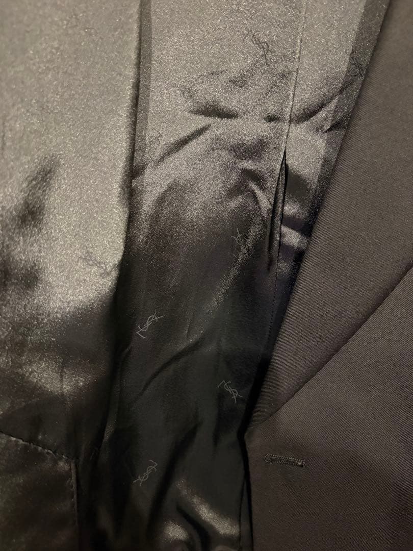 YSLイブサンローラン　ダブルスーツ　セットアップ　ブラック