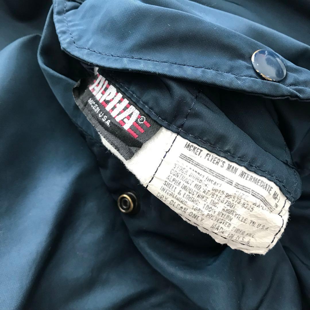 90ｓ ＵＳＡ製 ＡＬＰＨＡ ＭＡ-1 フライトジャケット ヴィンテージ ＸＸＬ