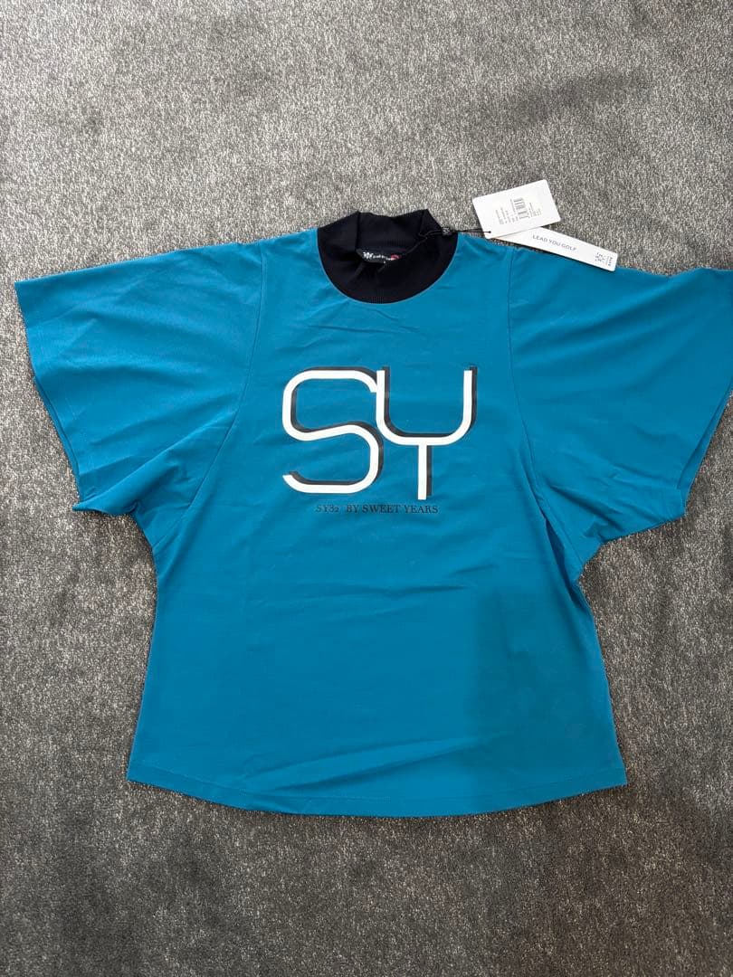 SY32 ゴルフ　レディース　半袖　ブルー　L