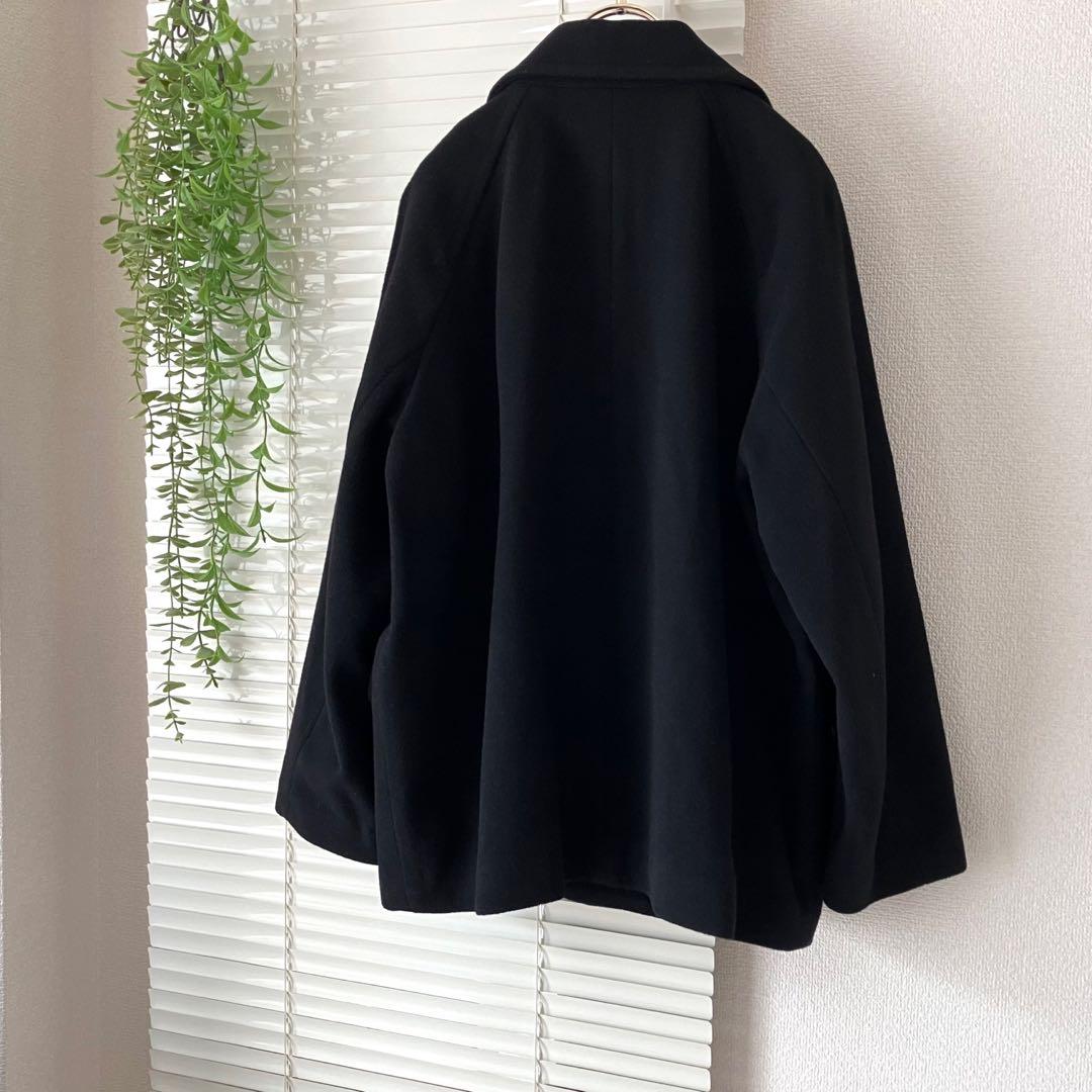 【2023AW】relume 尾州ウールショートPコート 36 黒